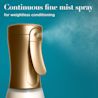 Continuous fine must spray for weightless conditioning. Image showing spray in air