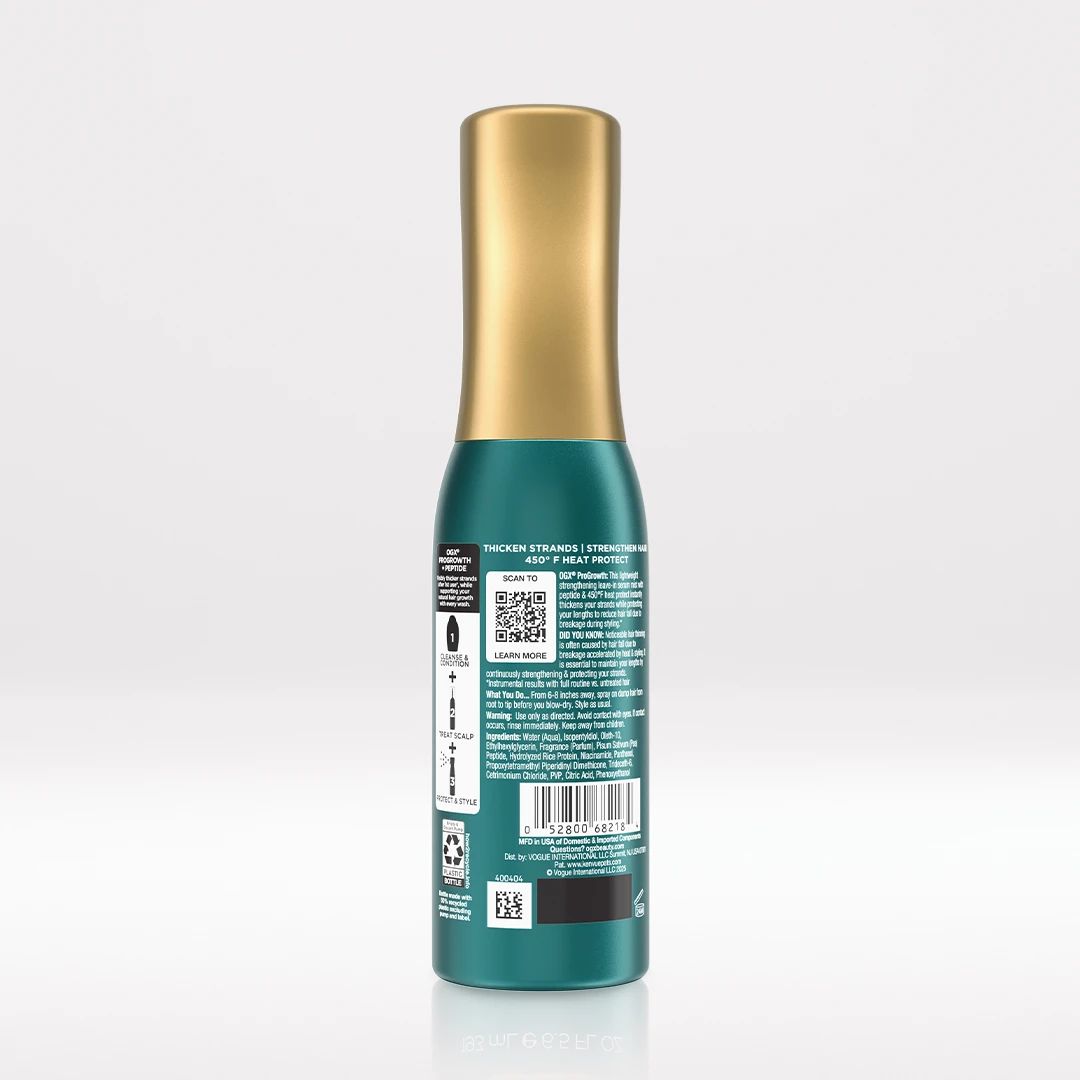 ProGrowth + Peptide Serum Mist Back of Packaging