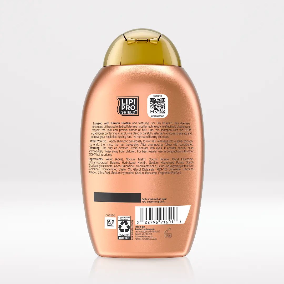 Brazilian Keratin Therapy Shampoo Back of Packaging