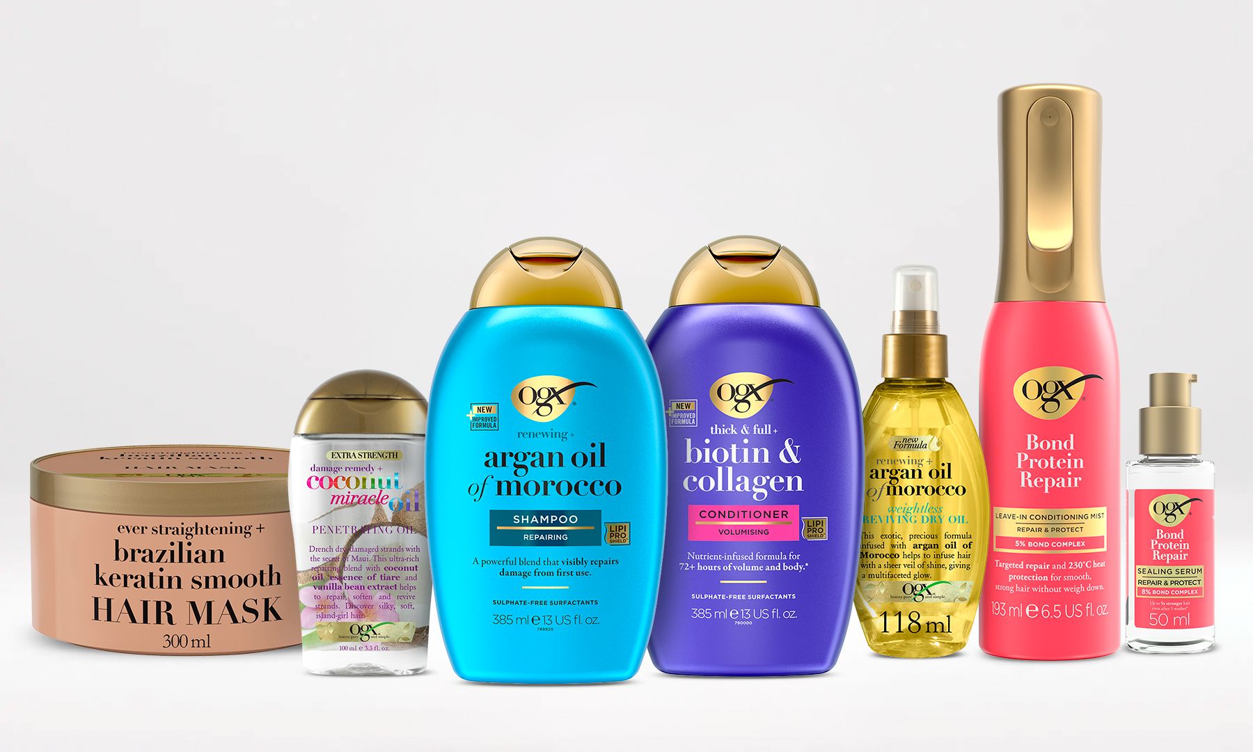 Bodegón de productos de OGX