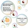 Coconut Milk Anti-Breakage Serum benefits: lightweight moisture, coconut and white peach scent