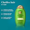 Clarifies hair in 1 wash. Clarifies & refreshes to clear away buildup, protects hair lipid & protein barrier, conditions for healthy hair.