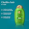 Clarifies hair in 1 wash. Clarifies & refreshes to clear away buildup, protects hair lipid & protein barrier, cleanses for healthy hair.