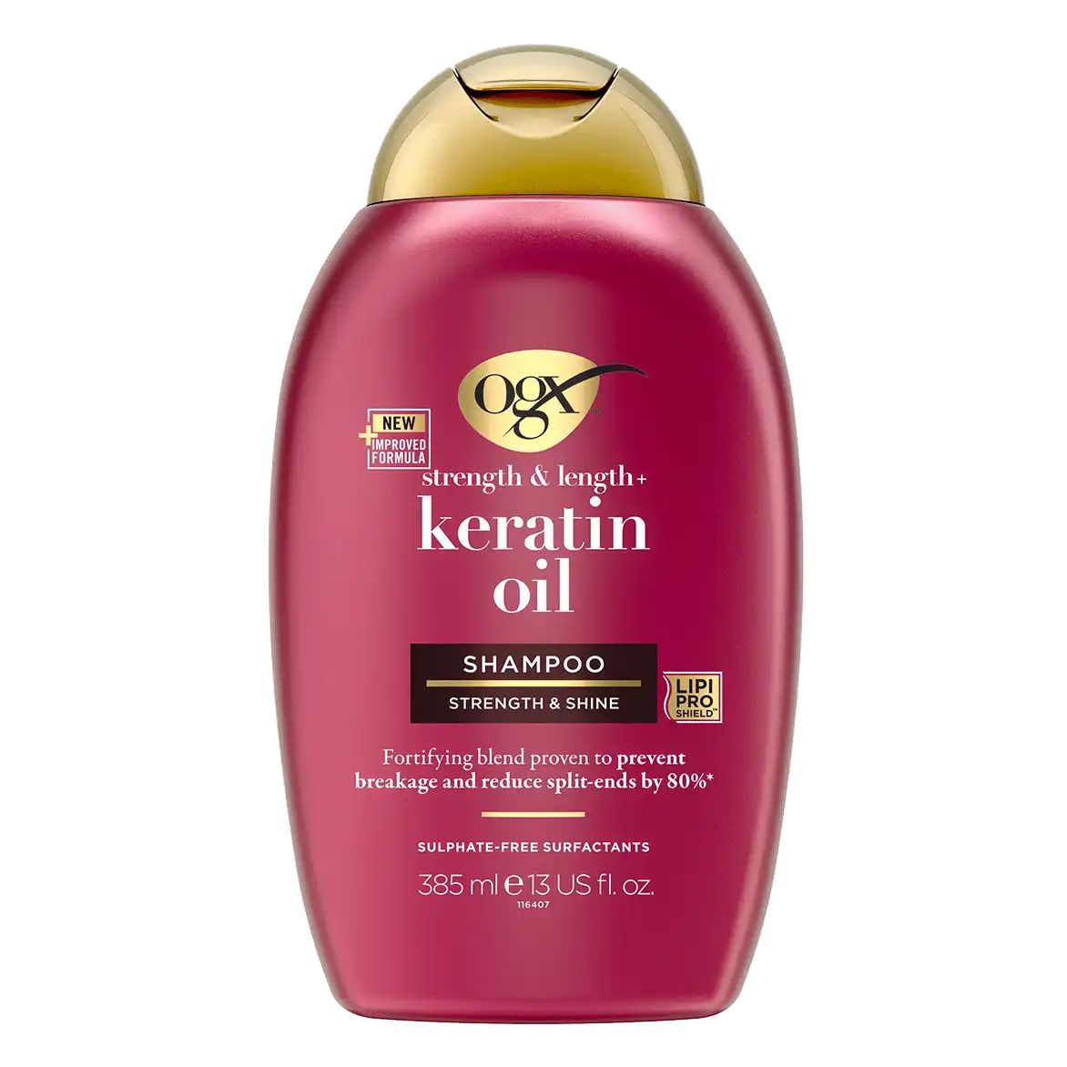 OGX® Stength & Length + Keratin Oil Shampoo 385ml