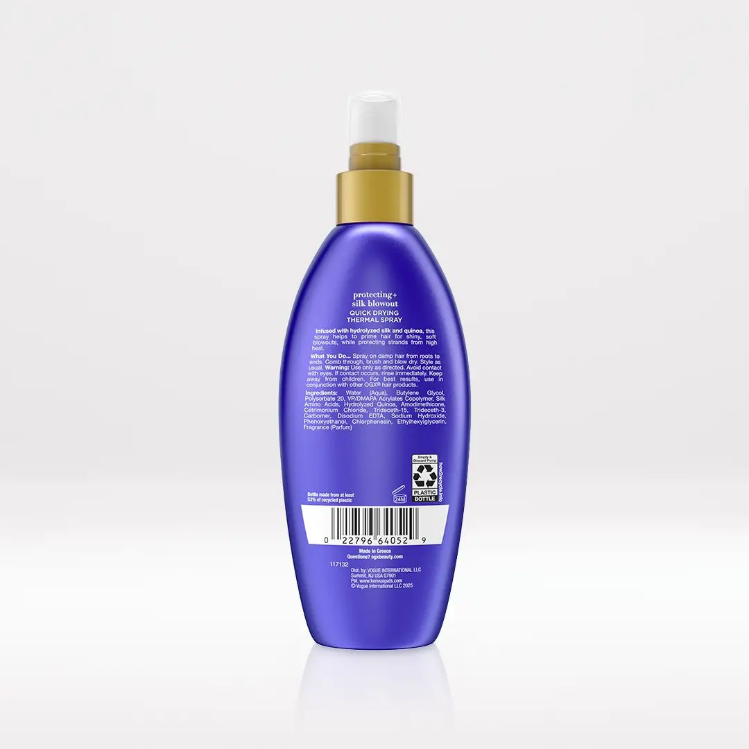 Silky Blowout Quick Drying Thermal Spray - Back of pack