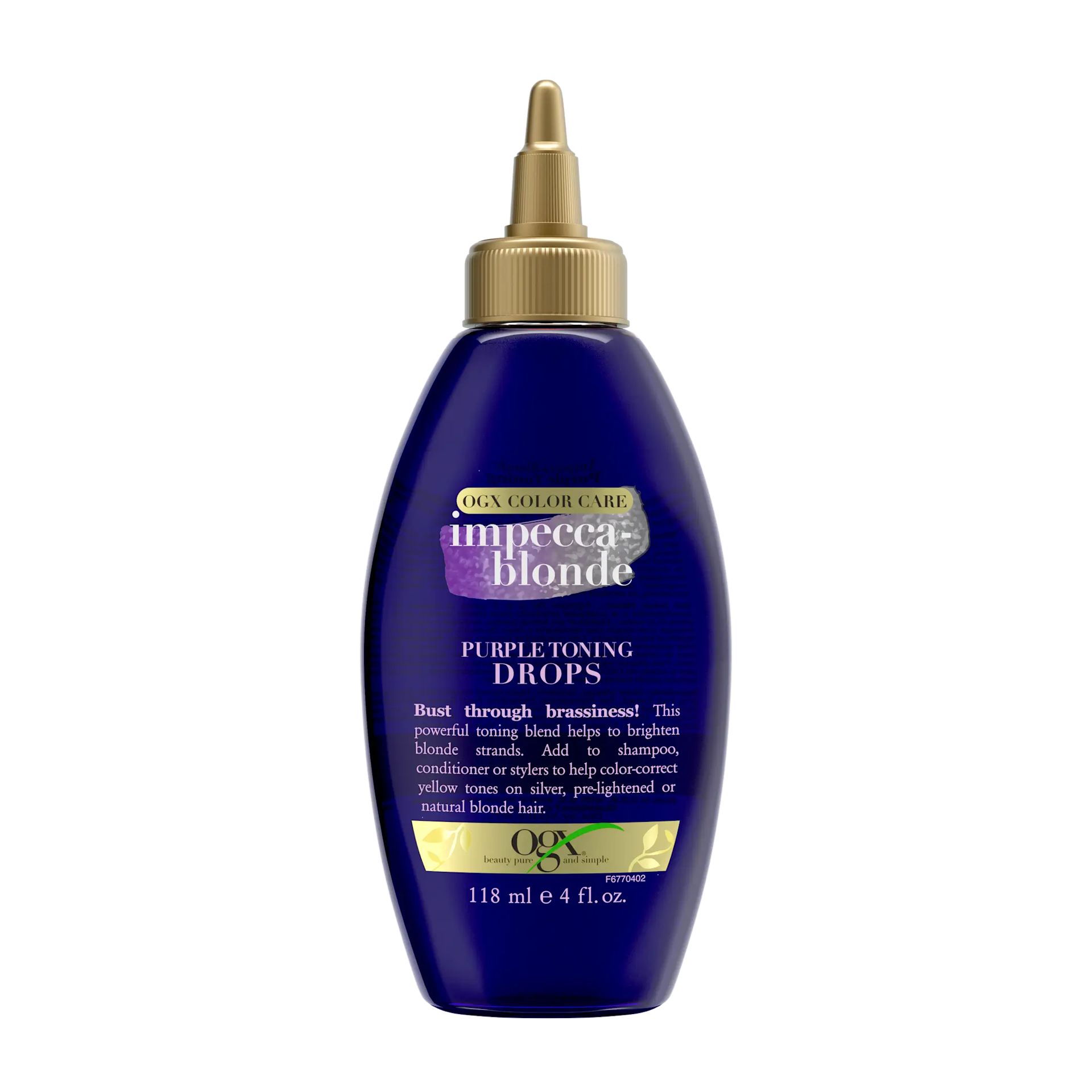 [DISCONTINUED] Purple Toning Drops Front of Packaging