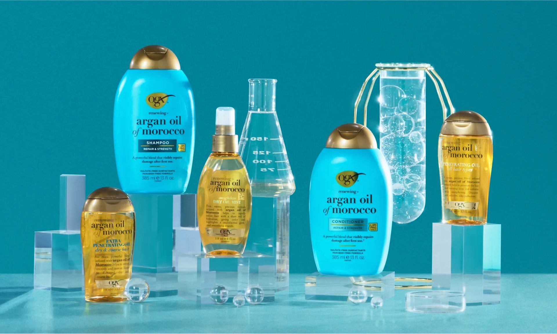 Featured Collection with ingredient technology for OGX® Renewing + Argan Oil of Morocco