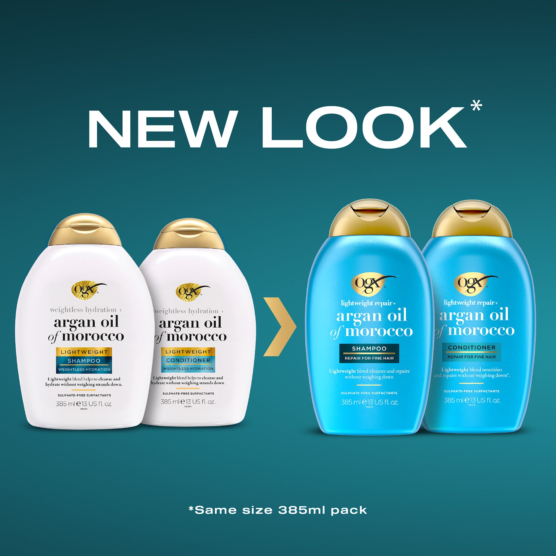 OGX Lightweight repair + Argan Oil of Morocco Conditioner 385 ml | OGX® Beauty