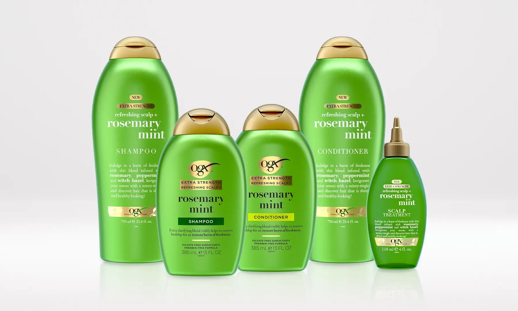 OGX® Rosemary Mint Extra Strength Product line