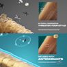 Image displaying the long lasting protection effects of OGX® Style Finishers infused with antioxidants on hair follicles against external aggressors
