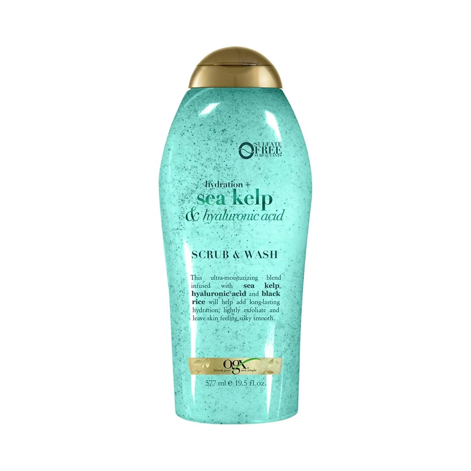 Sea Kelp & Hyaluronic Acid Body Scrub & Wash Front of Packaging