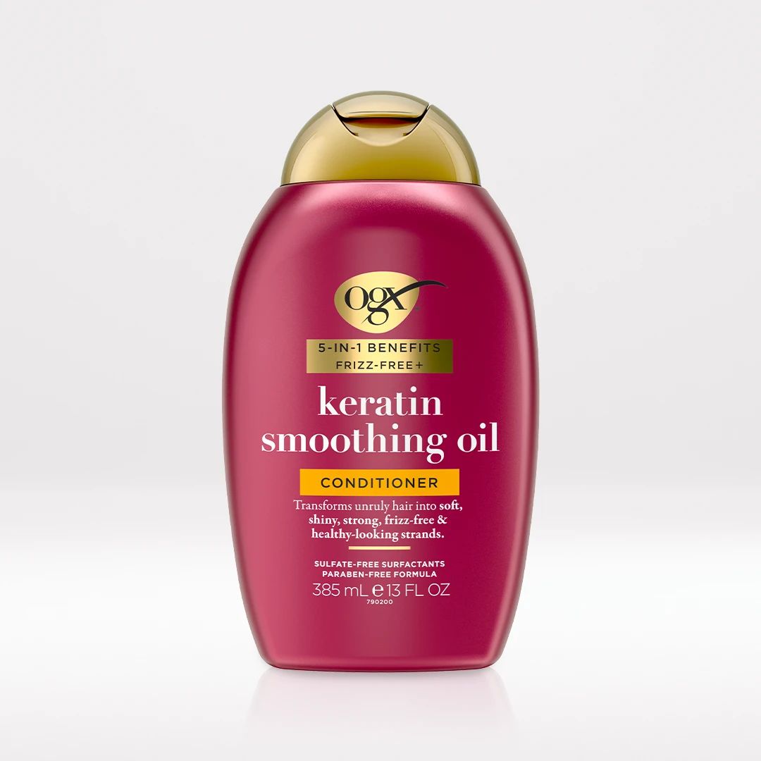 Keratin Smoothing Oil Conditioner 13oz Front of Packaging