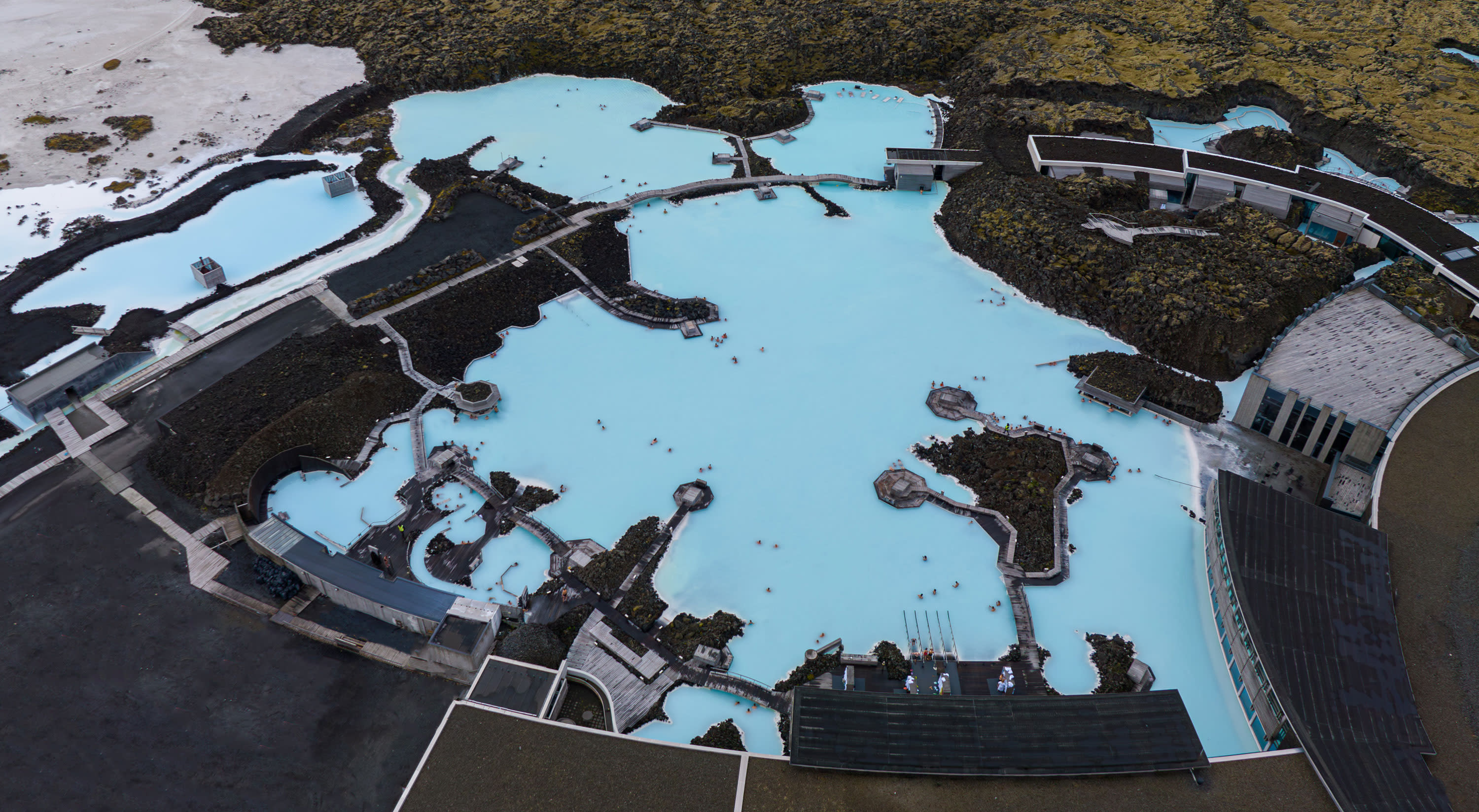Blue lagoon drone view 2023