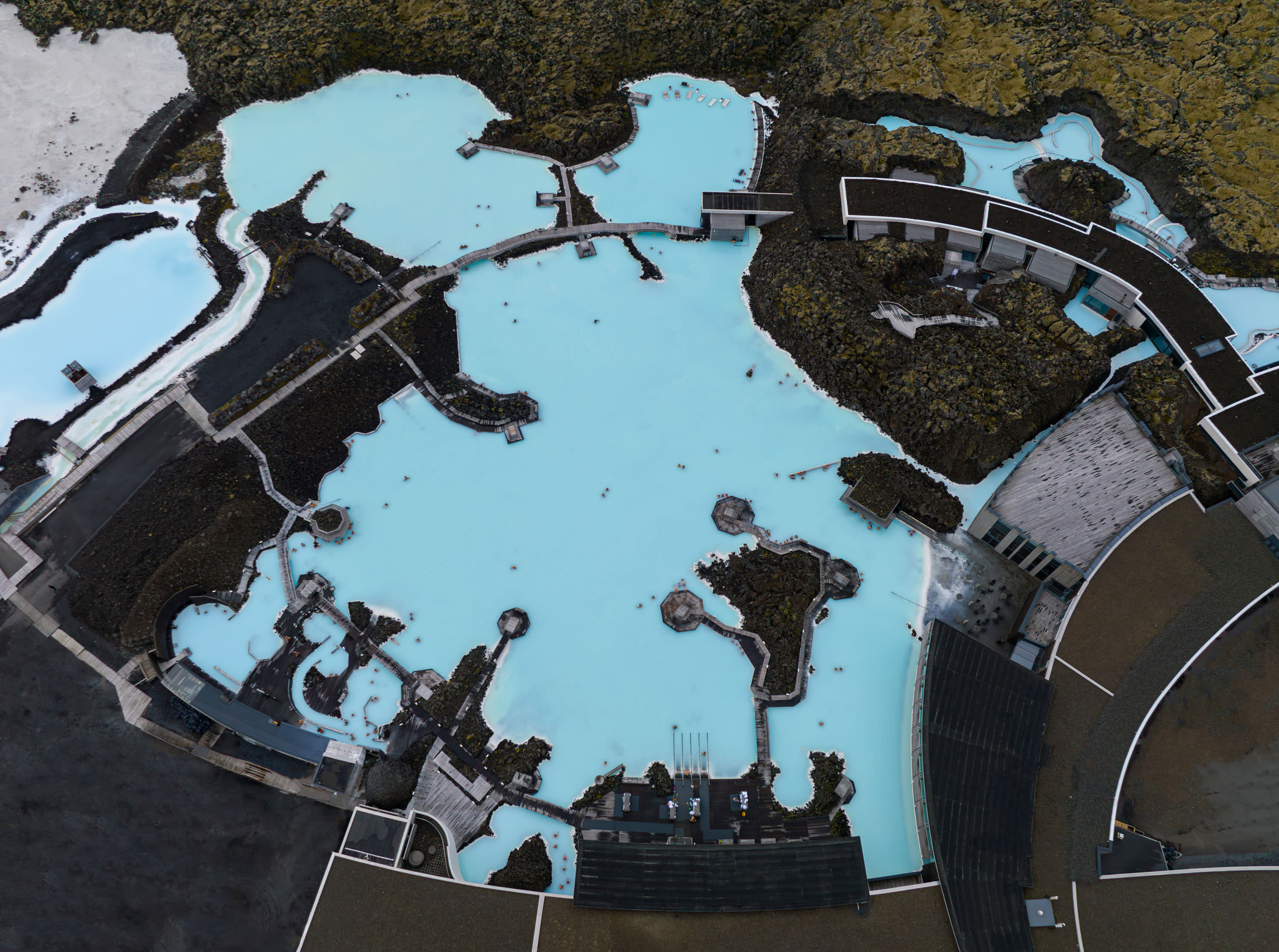 Blue lagoon drone view 2023
