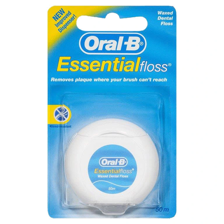 Oral-B Essential Waxed Dental Floss 50m