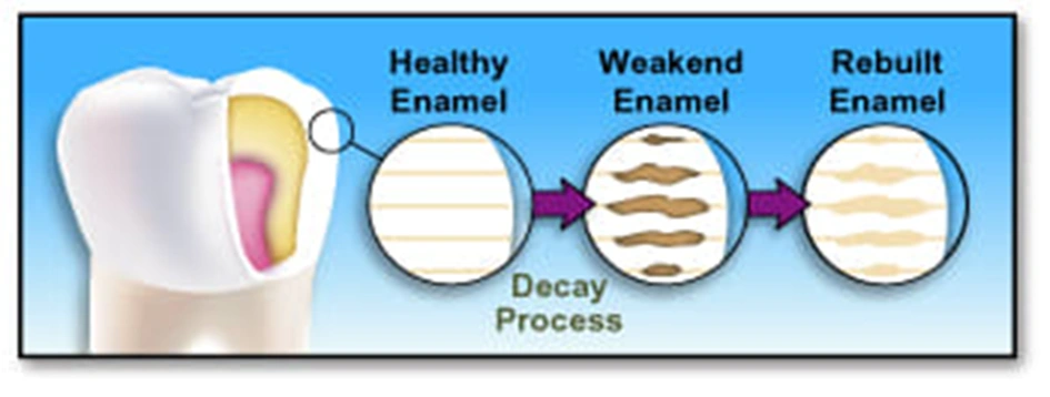 Diagram showing the decay process