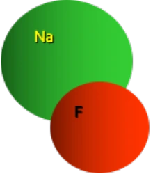 Illustration of a sodium fluoride molecule