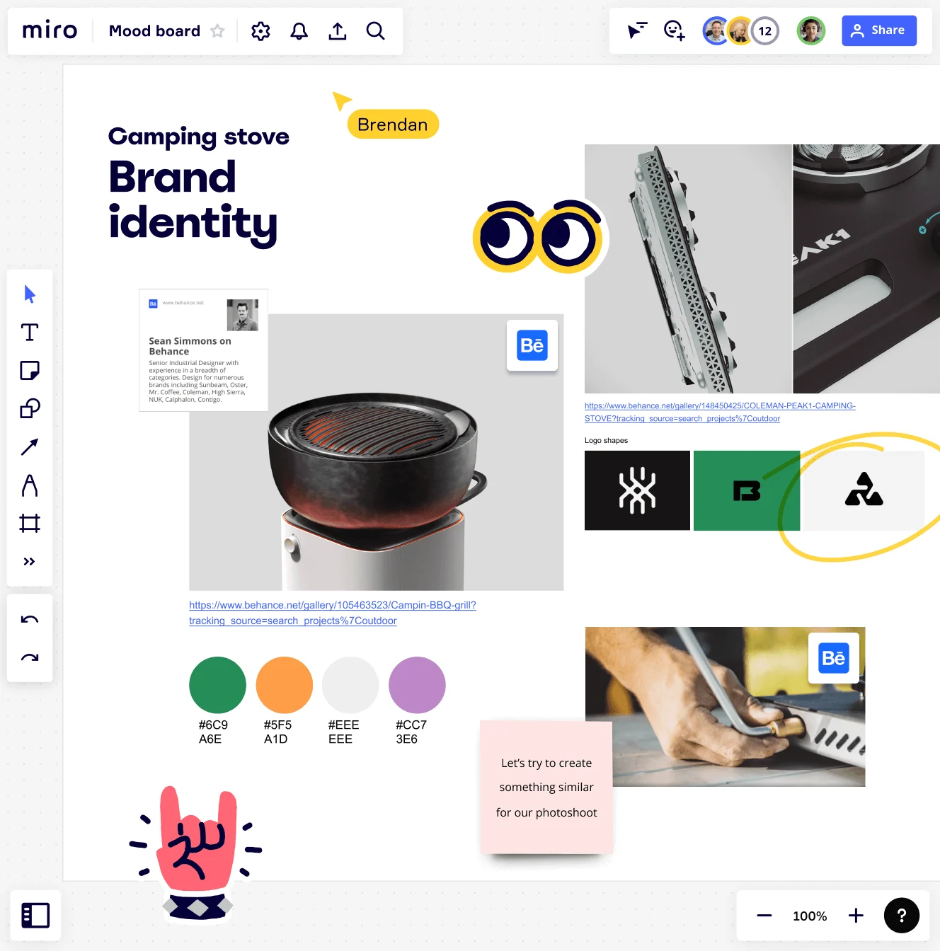 Building a brand identity in Miro