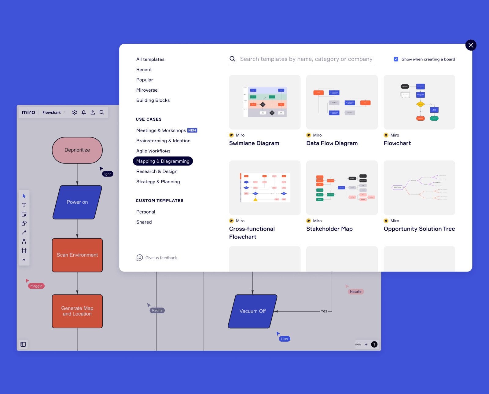 Crea diagramas de flujo online | +50M de usuarios confían