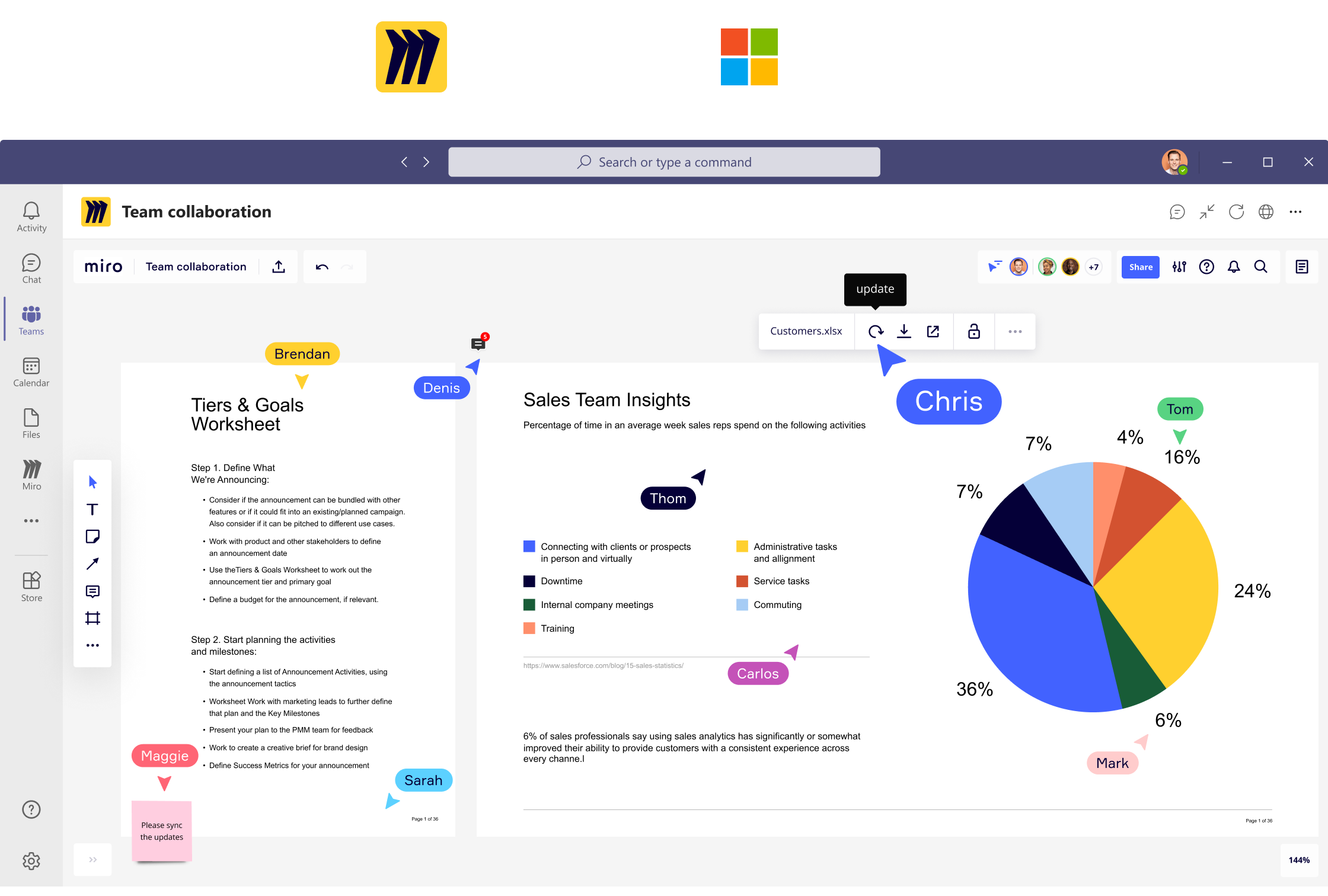 Integra Microsoft Teams y Office 365 con Miro | Miro