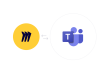 Logos de Miro et Microsoft Teams 