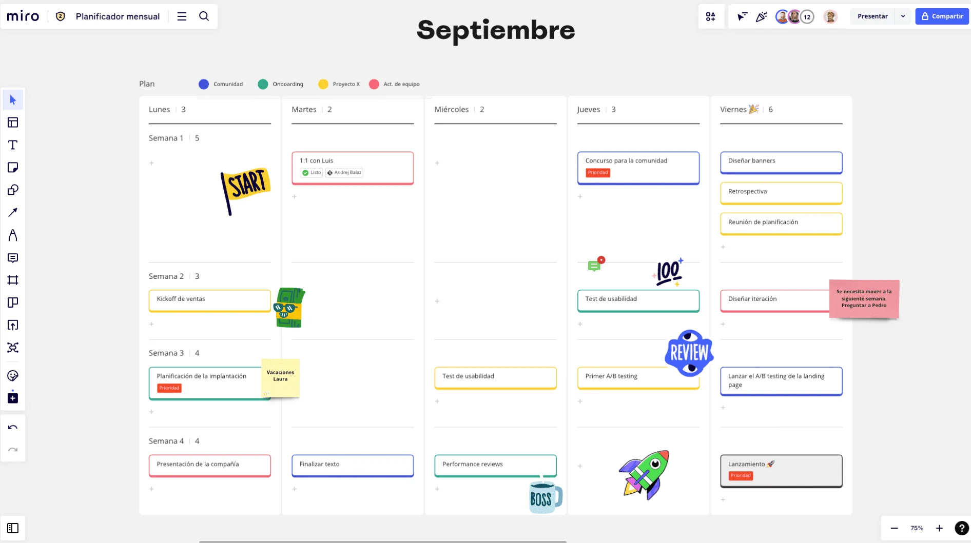 planificador semanal