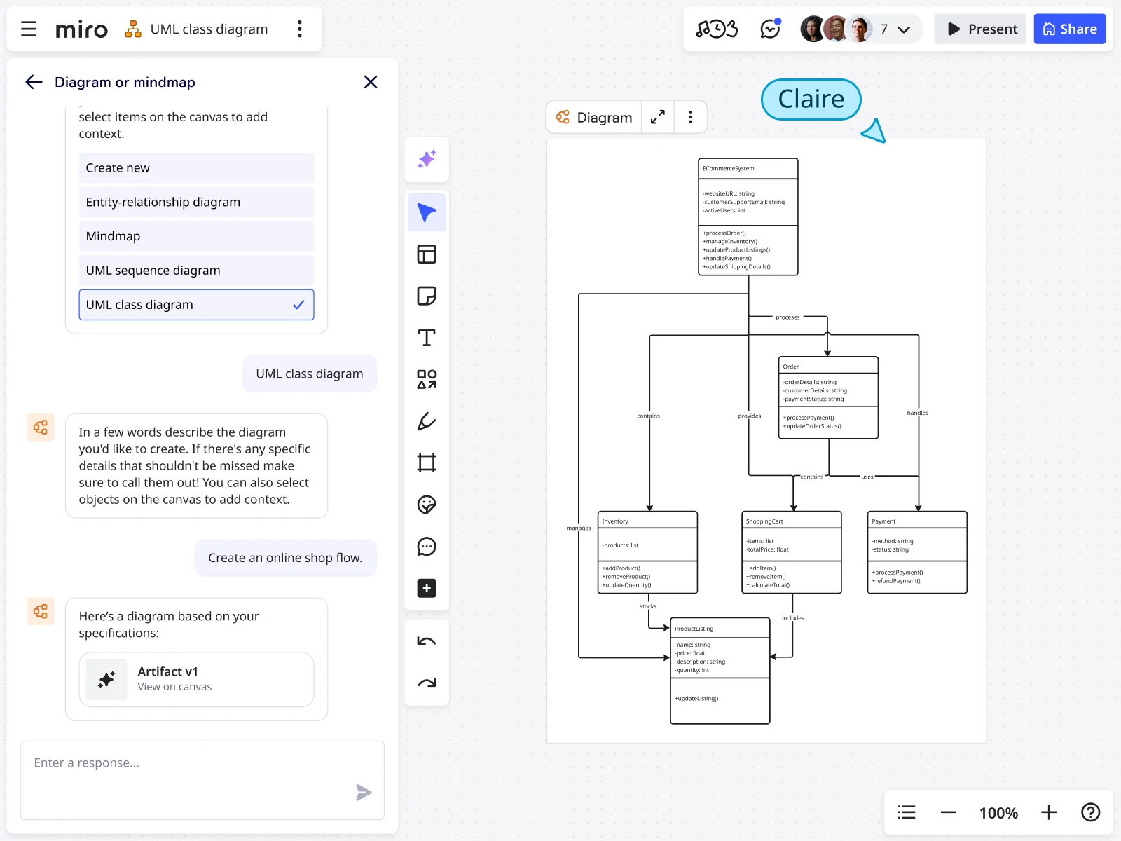 ai class diagram generator hero x2