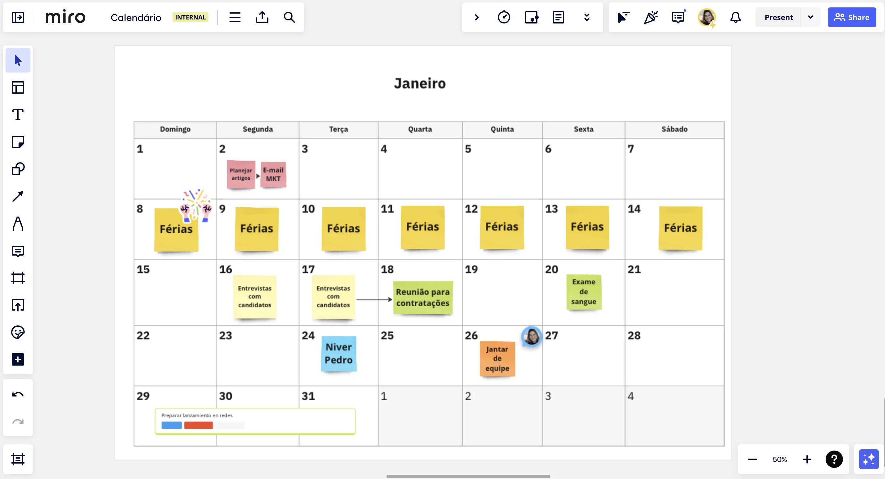 calendario online exemplo