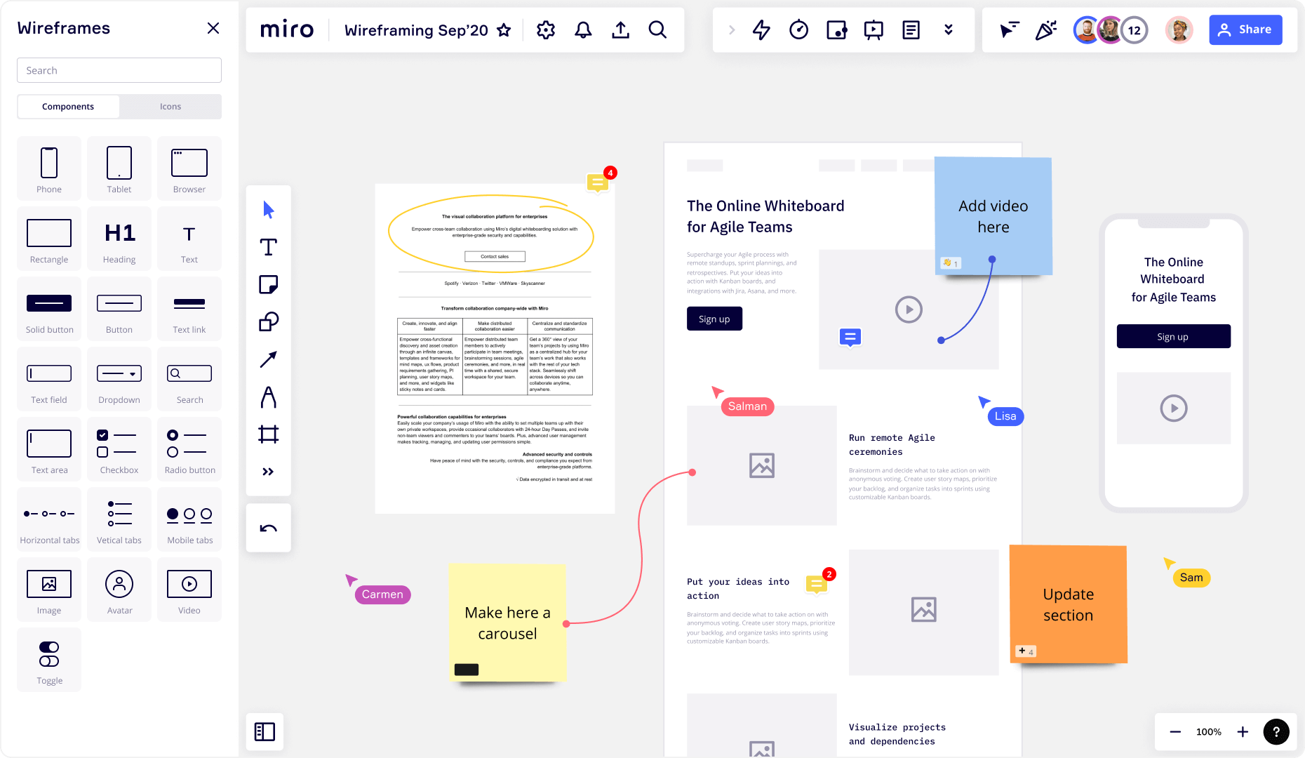 What is a Wireframe & Its Role in the Design Process | Miro