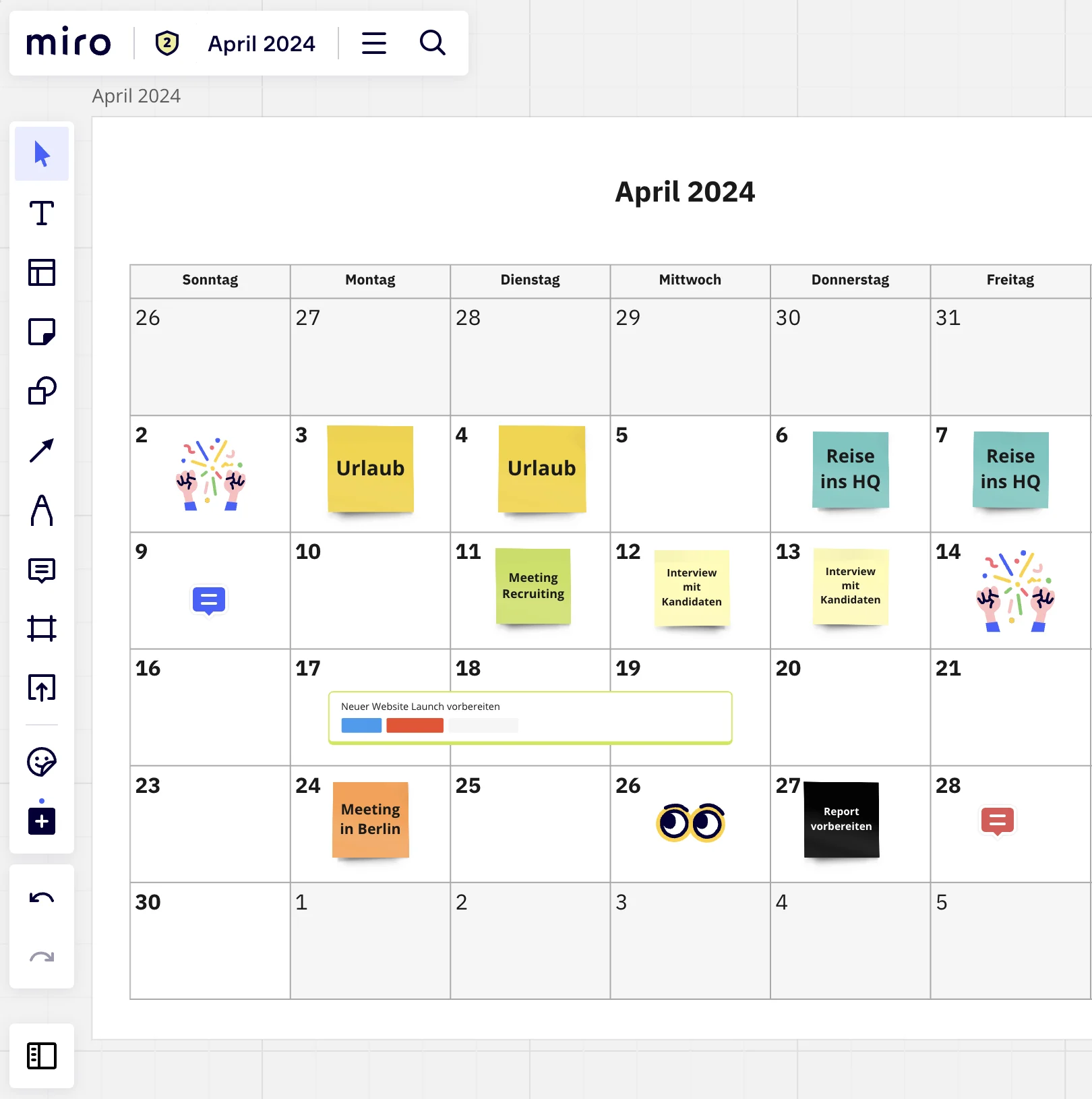 Online Kalender April 2024