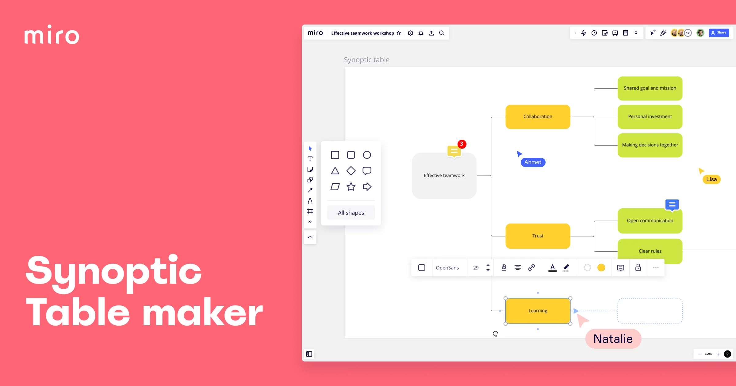 Synoptic Table maker