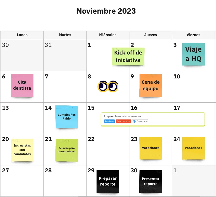 11月カレンダーの作り方についての画像