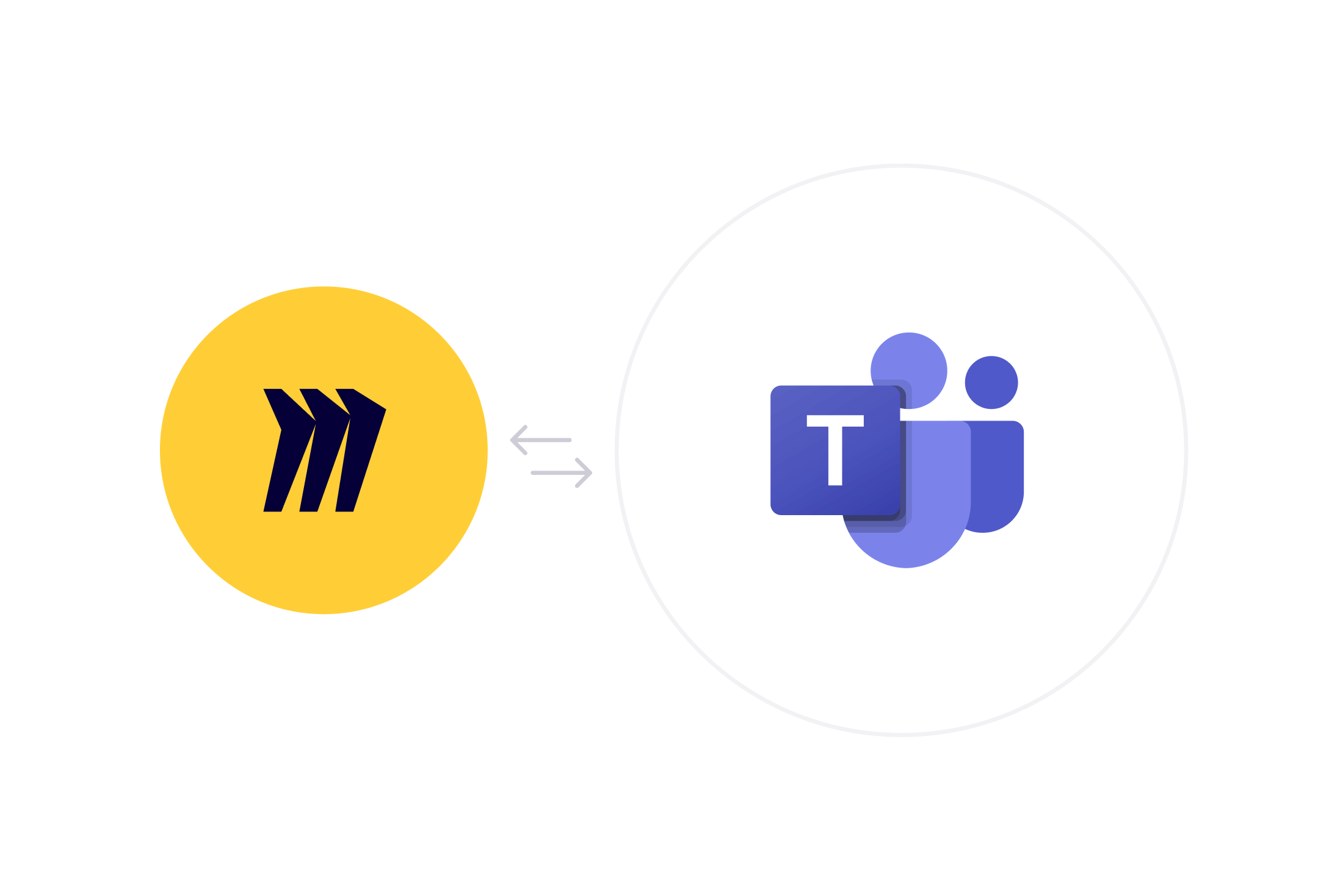Logos de Miro et Microsoft Teams 