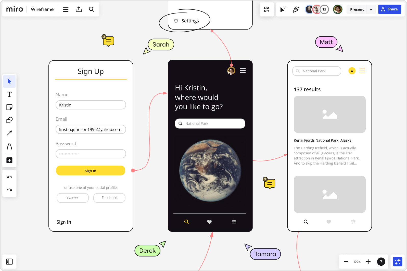 Wireframe vs. layout