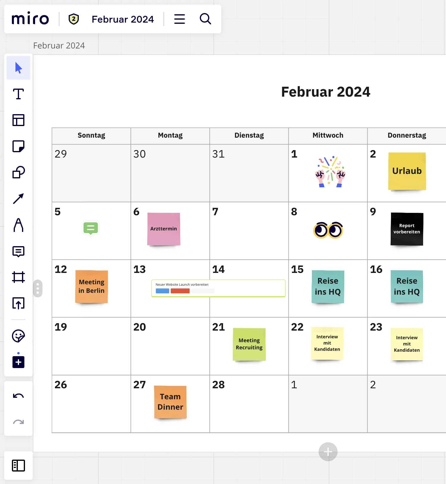 Online Kalender Februar 2024