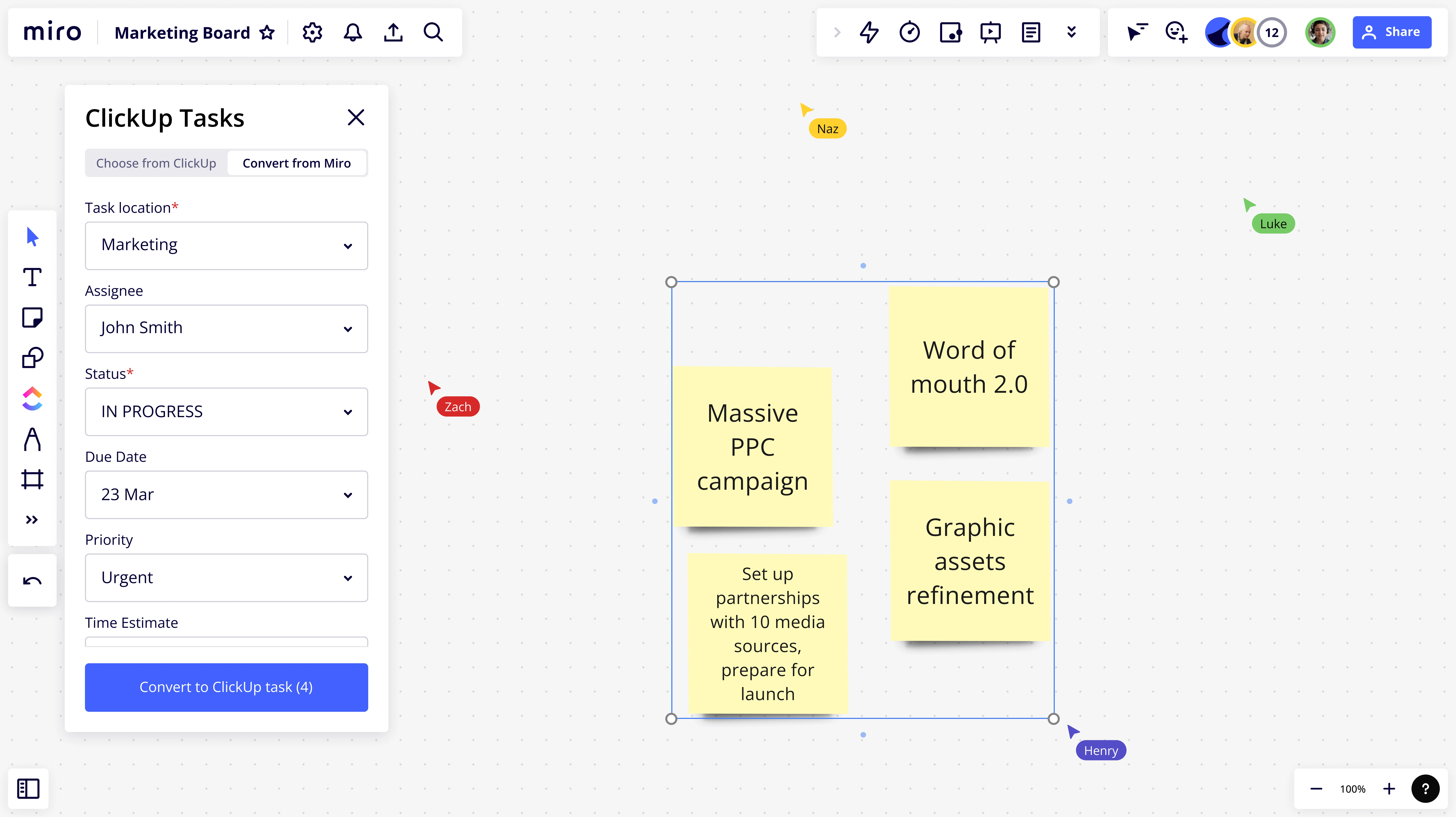 Miro ClickUp Integration