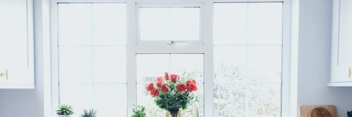 A UPVC sash window installation.