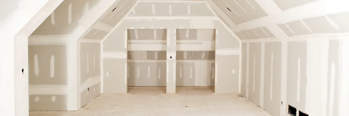 A partly finished loft conversion.