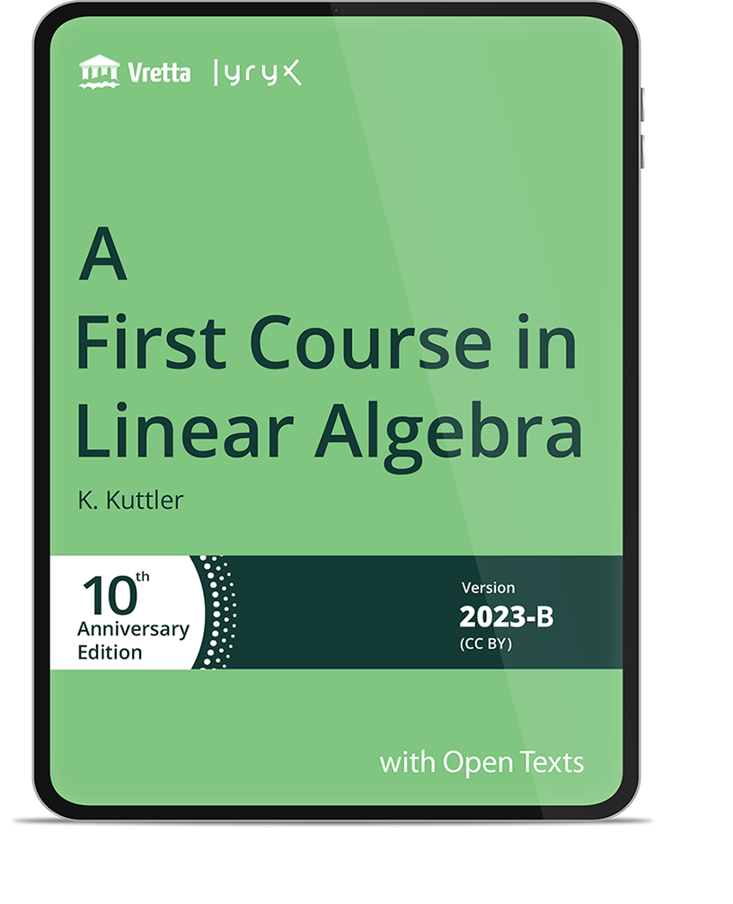 A First Course In Linear Algebra