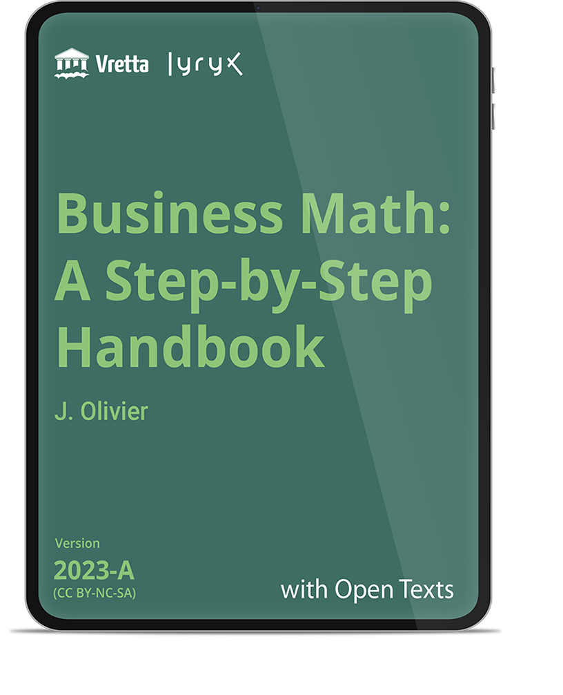 Business Math: A Step-By-Step Handbook