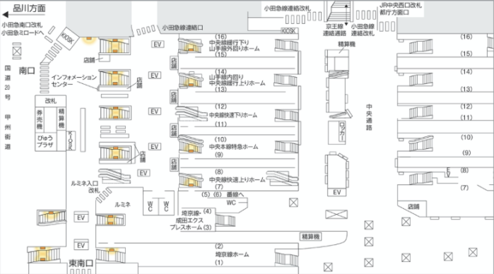 JR新宿駅南口セットポスター広告MAP