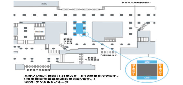 JR東京駅八重洲イベントスペースの位置