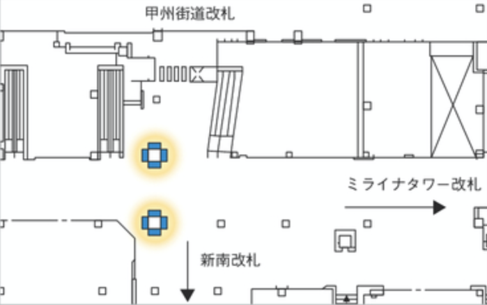 JR新宿駅甲州街道改札デジタルサイネージMAP