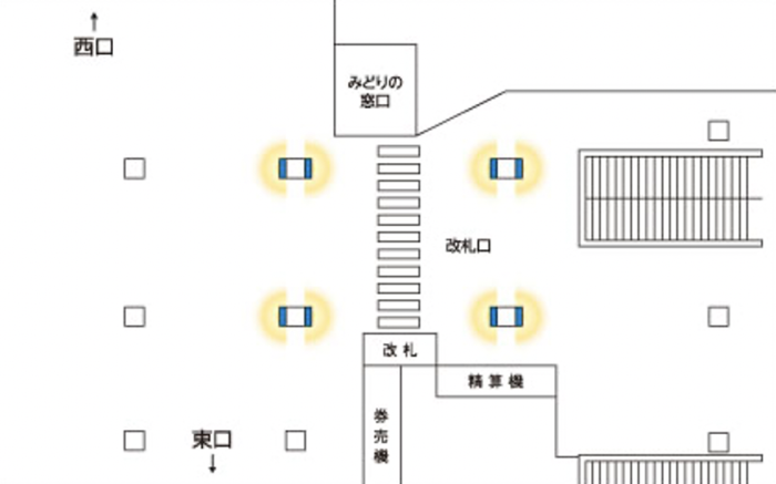 JR浦和駅改札口デジタルサイネージMAP
