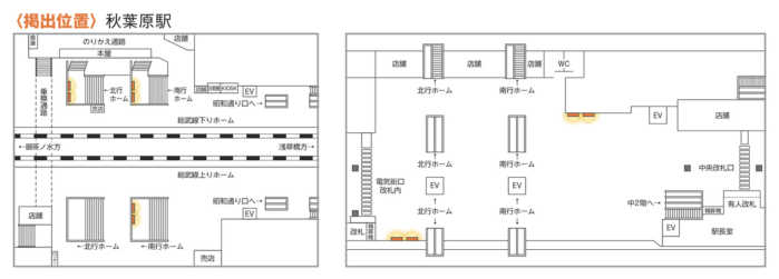 JR秋葉原駅セットポスター広告MAP