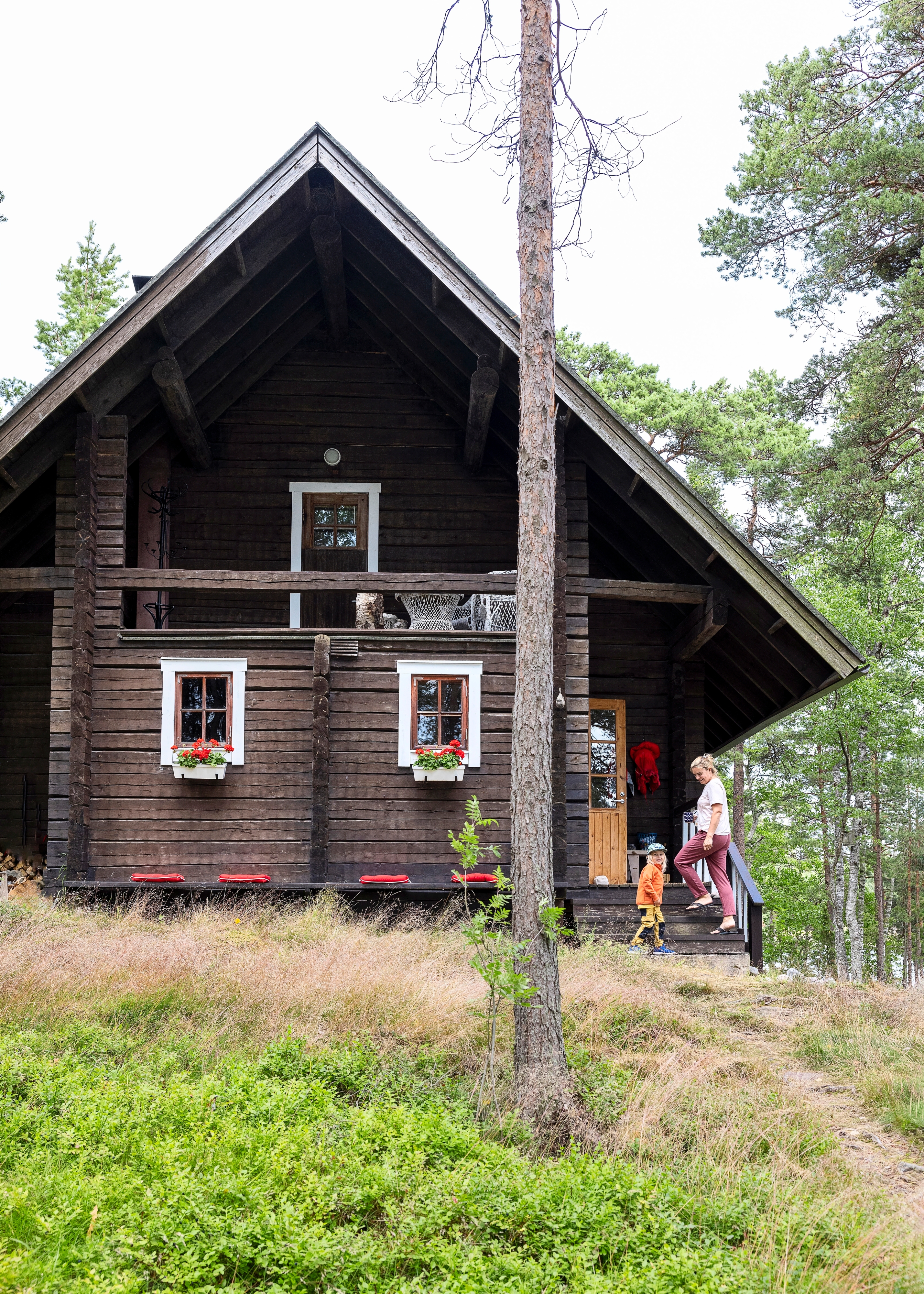 Käkikellon mallinen vanha hirsimökki