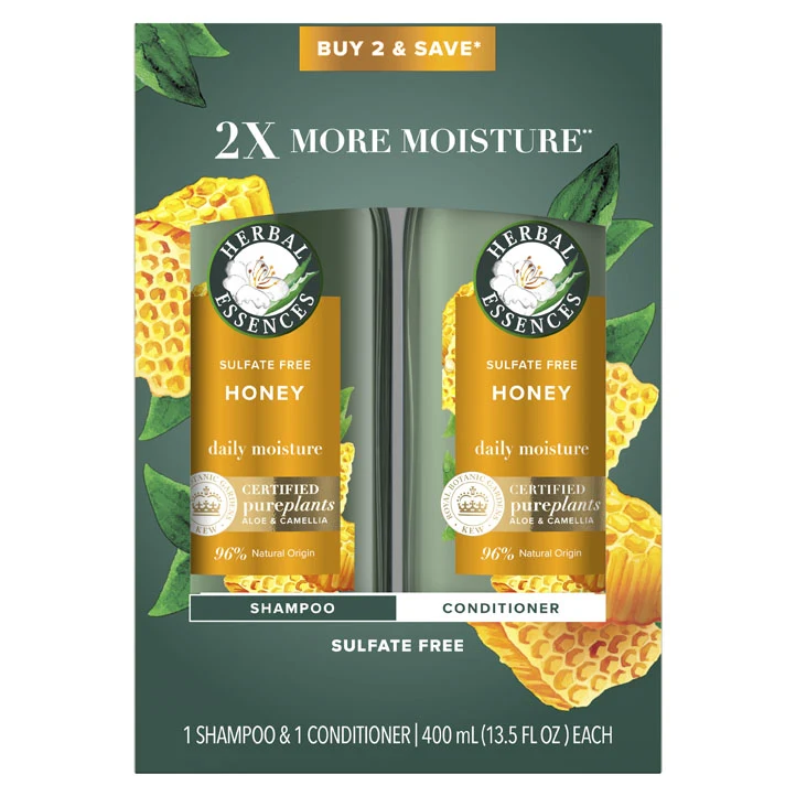 Honey Daily Moisture Sulfate Free Shampoo, Herbal Essences and Conditioner