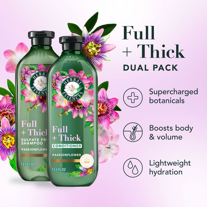 Full + Thick Passionflower Shampoo & Conditioner Dual Pack