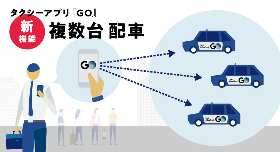 No.1タクシーアプリ『GO』 複数台配車機能の提供開始 大人数での移動や接待時の代理手配の利便性を向上へ | GO株式会社