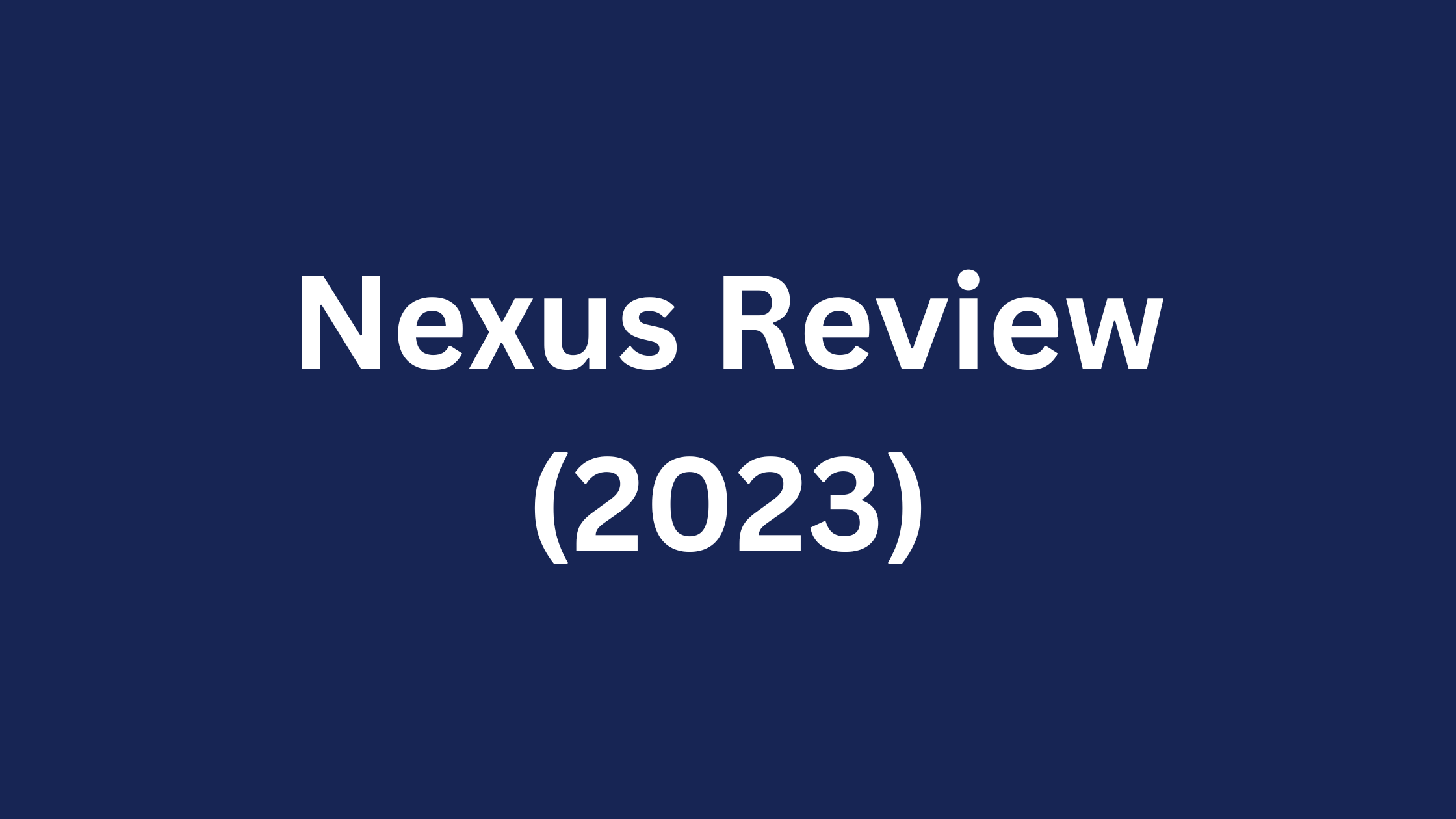 Cover Image for Nexus Research Review 2023